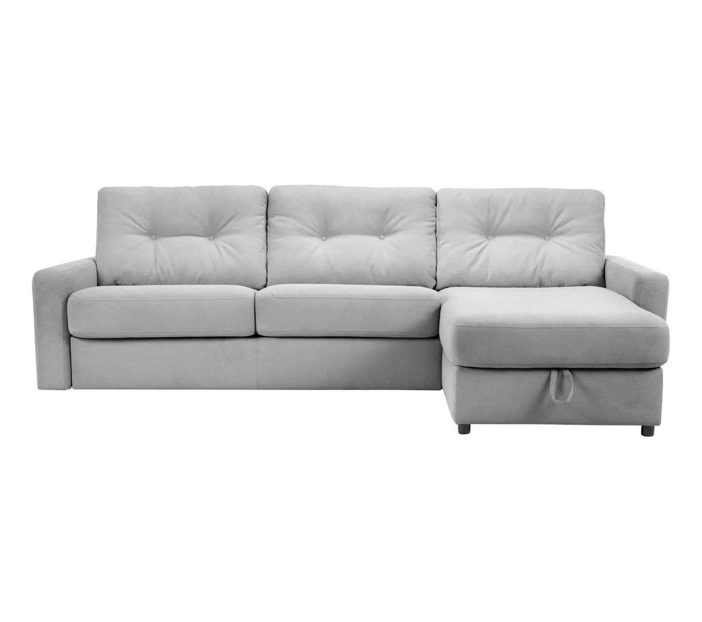 Canapé d'angle convertible express SAMIRA Gris clair