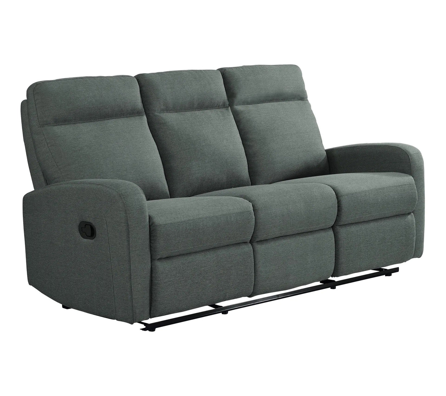Canapé relax 3 places OSCAR tissu Gris anthracite