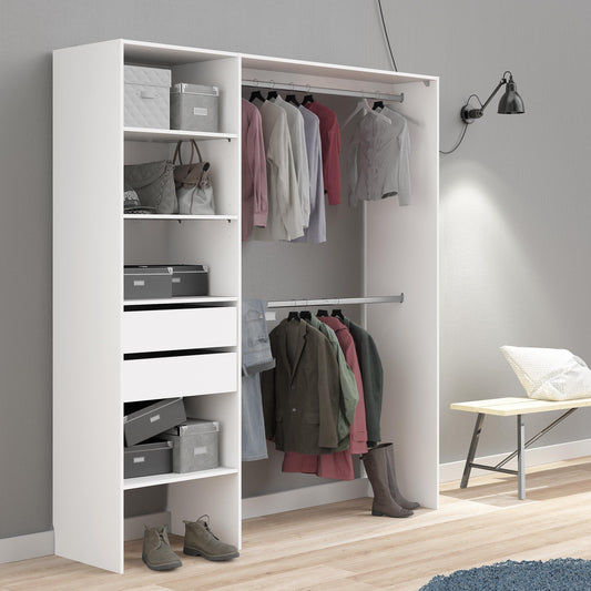 Kit dressing 1 colonne réversible Zodiak coloris blanc H. 200 x L. 180 x P. 45 cm