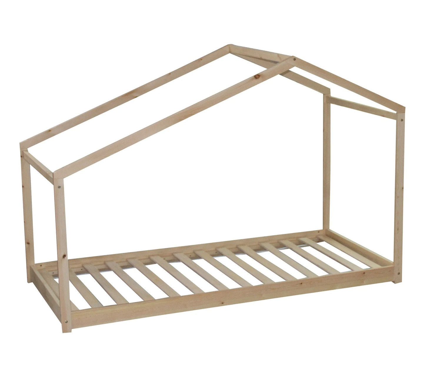 Lit cabane LILO 90x190 cm en bois naturel