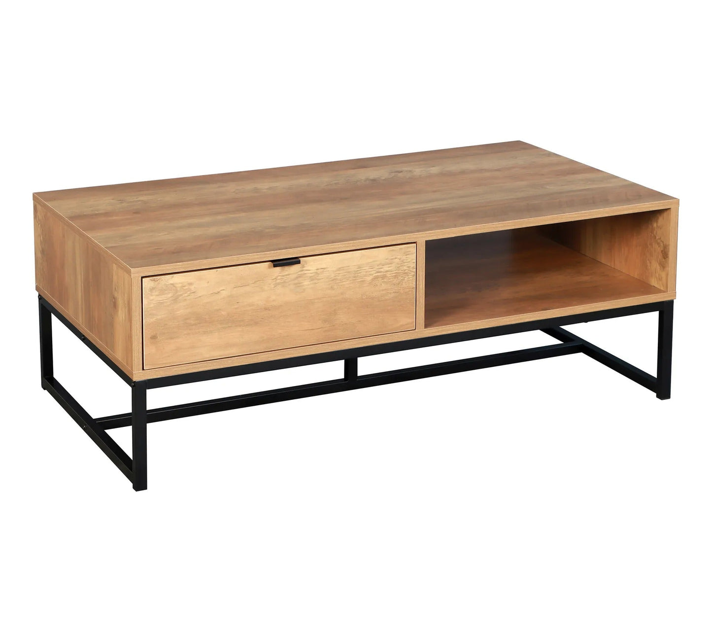 EVERGREEN 2 Couchtisch in dunkler Eiche und schwarzem Imitat