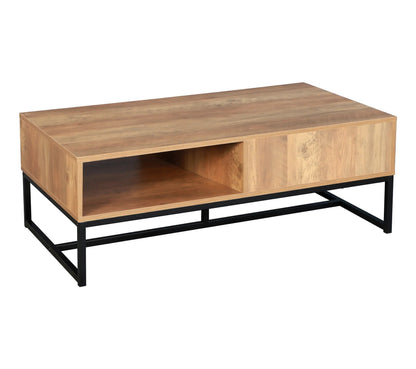 EVERGREEN 2 Couchtisch in dunkler Eiche und schwarzem Imitat