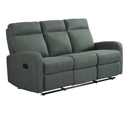 Canapé relax 3 places OSCAR tissu Gris anthracite