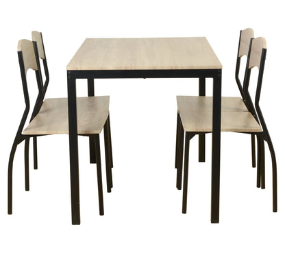 Set table et chaise OPAL imitation chêne